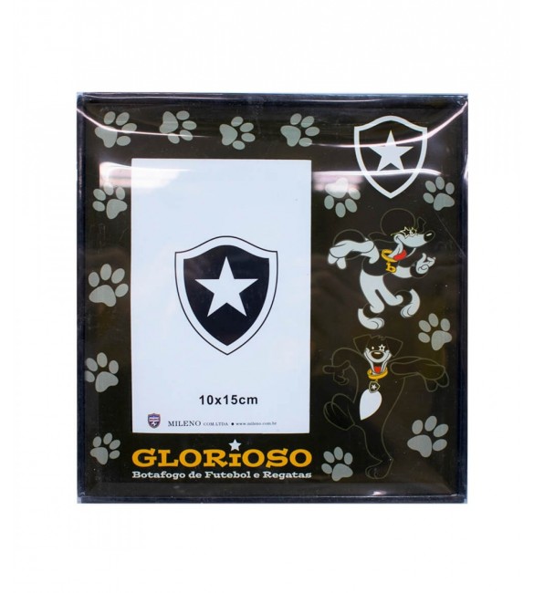 Porta Retrato 1 Foto 15X10cm Vidro - Botafogo - Produto Oficial Licenciado